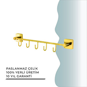 İgk Yapi - Çelik Banyo Vizyon Gold Beşli Askılık (vz10-032.1)