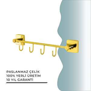 İgk Yapi - Çelik Banyo Vizyon Gold Dörtlü Askılık (vz10-031.1)