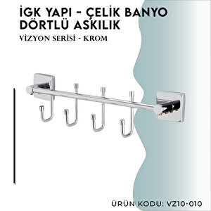 İgk Yapi - Çelik Banyo Vizyon Dörtlü Askılık (vz10-010)