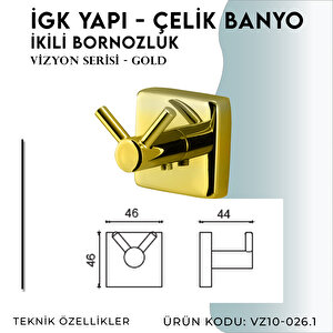 İgk Yapi - Çelik Banyo Vizyon Gold Bornozluk Çiftli (vz10-026.1)