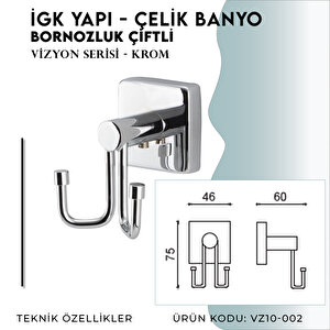 İgk Yapi - Çelik Banyo Vizyon Bornozluk Çiftli (vz10-002)