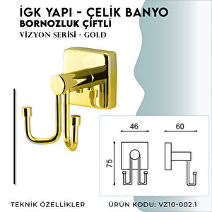 İgk Yapi - Çelik Banyo Vizyon Gold Bornozluk Çiftli (vz10-002.1)