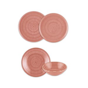 Noon Yemek Takımı 6 Kişilik Somon 24 Parça