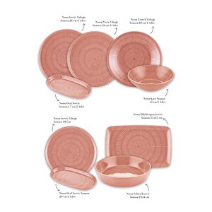 Noon Yemek Takımı 6 Kişilik Somon 31 Parça