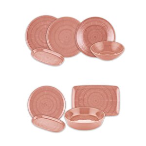 Noon Yemek Takımı 6 Kişilik Somon 31 Parça