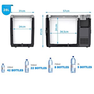 Acopower V28 12/24/220volt 28litre Kompresörlü Outdoor Oto Buzdolabı (akü Dahil Değildir)
