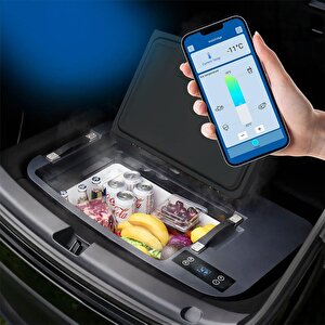 T35 12/24volt 33litre Tesla Model Y Ile Uyumlu Kompresörlü Outdoor Oto Buzdolabı