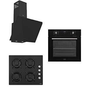 Siyah 3 Lü Ankastre Set  81 ( Af 7684 Ys - Ao-6104 Ys - Ad 63340 S )