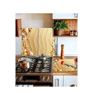 Takım Halinde Kumsal 20x30 Cm Kesme Tablası Ve 2'li 30x52 Cm Cam Ocak Koruyucu 4'lü Ocaklar