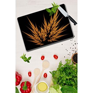20x30 Cm Cam Kesme Tahtası Tek Başak