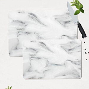 2' Li Takım 30x40 Cm Ve 20x30 Cm Model 150 Desenli Cam Kesim Tablası Ve Ocak Koruma