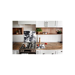 Takım Halinde Sis 20x30 Cm Kesme Tablası Ve 2'li 30x52 Cm Cam Ocak Koruyucu 4'lü Ocaklar