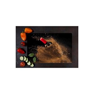20x30 Cm Cam Kesme Tahtası Kum Şarabı Görünümlü