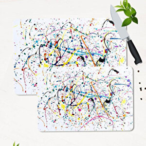 2' Li Takım 30x40 Cm Ve 20x30 Cm Model 79 Desenli Cam Kesim Tablası Ve Ocak Koruma
