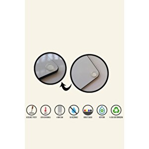 Takım Halinde Buğlem 20x30 Cm Kesme Tablası Ve 2'li 30x52 Cm Cam Ocak Koruyucu 4'lü Ocaklar