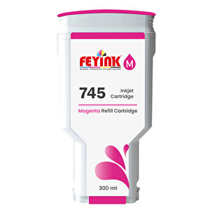 ® Hp 745 Magenta (m) Orijinal Mürekkep Dolumlu Feyink Kartuş 300 Ml Kırmızı, Uyumlu Makineler: Z2600, Z5600