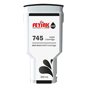 ® Hp 745 Matt Black (mb) Orijinal Mürekkep Dolumlu Feyink Kartuş 300 Ml Mat Siyah, Uyumlu Makineler: Z2600, Z5600