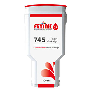 ® Hp 745 Chromatic Red (cr) Orijinal Mürekkep Dolumlu Feyink Kartuş 300 Ml Kromatik Kırmızı, Uyumlu Makineler: Z2600, Z5600