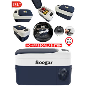Hooger German Led Ekran 21-25 Lt Oto Karavan Tekne Tır Buzdolabı 12-24v -20 Derece Hızlı Soğutma