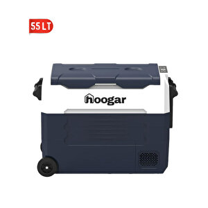 Hooger German Geniş Kabin Tekerlekli Dijital Göstergeli Ea 55 Ltx Oto Buzdolabı 12-24 Volt -20 Derece Soğutma