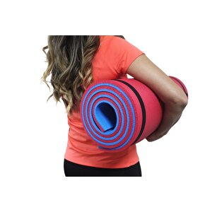 180x60cm 15mm Extra Rahat Mavi-pembe Yoga Pilates Matı