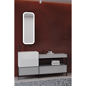 Greta 160 Cm Banyo Dolabı - Gri