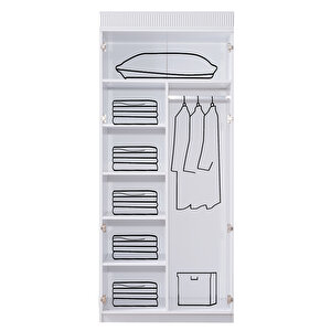 Dolunay Çocuk Odası Takımı, Dolunay 4 Kapaklı Dolap, Star Büyüyen Beşik, Şifonyer, Kitaplık