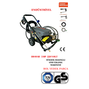 Power Yüksek Basınçlı Yıkama Makinası (3700 W-5hp-180 Bar)