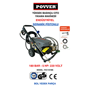 Power Yüksek Basınçlı Yıkama Makinası (3700 W-5hp-180 Bar)