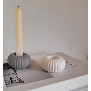 Beton Dekoratif Mumluk 2 Li Beyaz&gri