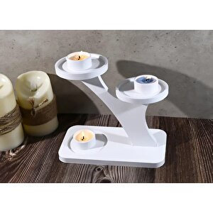 Mumluk Saksılık Dekoratif Ağaç Dalı Gri&beyaz 2 Li