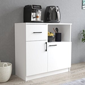 Mtd0301 İnci 90 Cm Kapaklı Çekmeceli Alt Mutfak Dolabı Beyaz