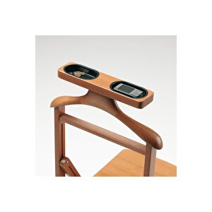 Kiraz Ağacı Renk Ahşap Kalanabilir Sandalyeli Dilsiz Uşak