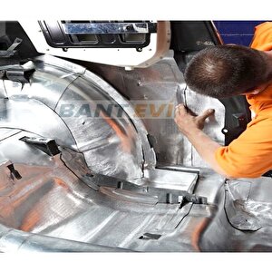 10 Adet 60x30cm Folyolu Oto Ses Isı Yalıtım Pedi Gürültü ve Isı Kalkanı 9mm Et Kalınlığında Kendinden Yapışkanlı