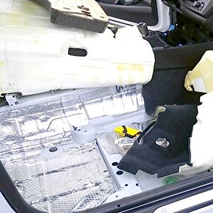 10 Adet 35x20cm Ziftli Oto Ses ve Su Yalıtım Pedi Folyolu Gürültü ve Nem Kalkanı Kendinden Yapışkanlı