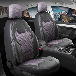 Jeep Renegade Uyumlu Lüx Deri Süet Oto Koltuk Kılıfı Ön Arka Takım Lotus Füme Füme