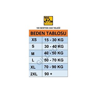 Can Yeleği Fermuarlı Boyun Destekli 100 Newton