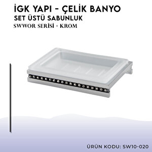 İgk Yapi - Çelik Banyo Swwor Set Üstü Sabunluk (sw10-020)