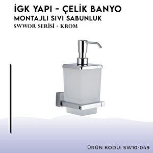 İgk Yapi - Çelik Banyo Swwor Montajlı Sıvı Sabunluk (sw10-049)