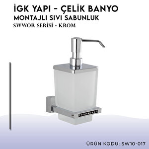 İgk Yapi - Çelik Banyo Swwor Montajlı Sıvı Sabunluk (sw10-017)