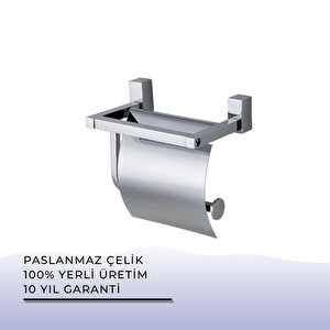 İgk Yapi - Çelik Banyo Swwor Geniş Kapaklı Tuvalet Kağıtlığı (sw10-043)