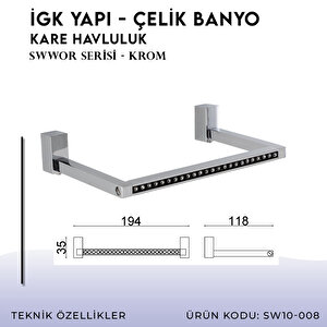 İgk Yapi - Çelik Banyo Swwor Kare Havluluk (sw10-008)