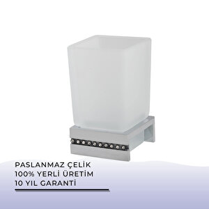 İgk Yapi - Çelik Banyo Swwor Set Üstü Diş­ Fırçalık (sw10-021)