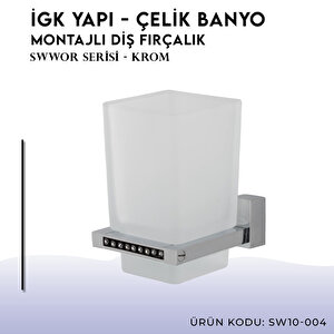 İgk Yapi - Çelik Banyo Swwor Montajlı Diş Fırçalık (sw10-004)