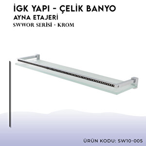İgk Yapi - Çelik Banyo Swwor Ayna Etajeri (sw10-005)