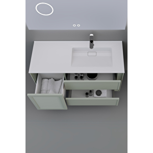 Linze 120 Cm Banyo Dolabı - Nane Yeşili