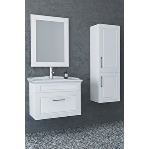 Monaco 65 Cm Banyo Dolabı Beyaz - Boy Dolap Dahil