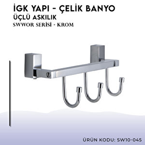 İgk Yapi - Çelik Banyo Swwor Üçlü Askılık (sw10-045)