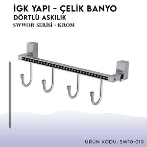 İgk Yapi - Çelik Banyo Swwor Dörtlü Askılık (sw10-010)