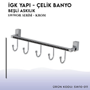 İgk Yapi - Çelik Banyo Swwor Beşli Askılık (sw10-011)